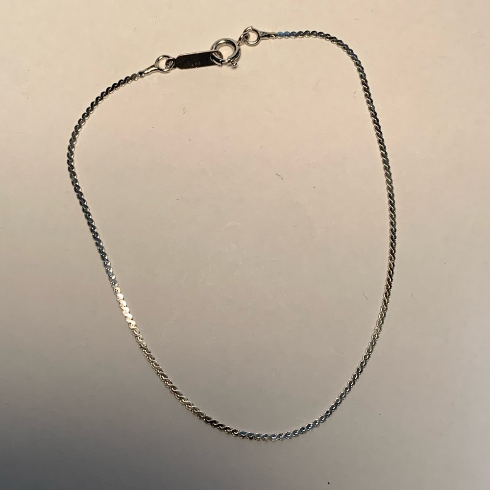 New vintage STG SILVER bracelet or anklet 8”
